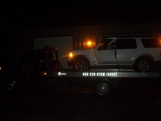 Tow truck on the road